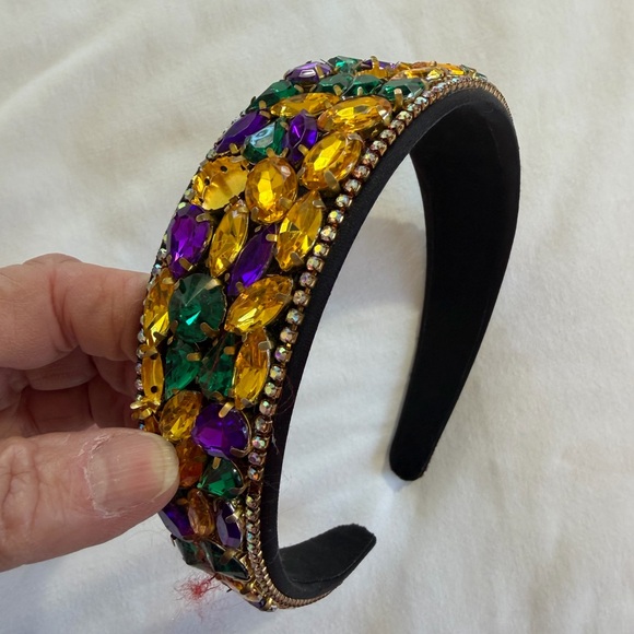 Vibrant Multicolor Gemstone Headband rhinestones - Picture 9 of 12